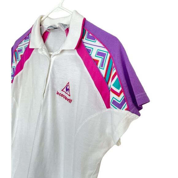 Vintage Le Coq Sportif Womens Athletic Polo Shirt Size Small CLEAN - Picture 2 of 7